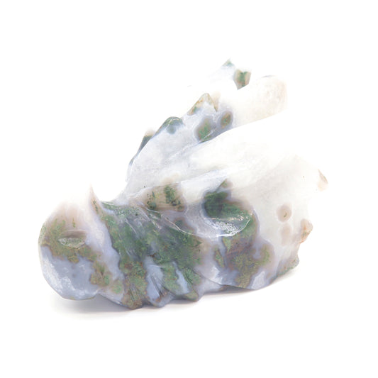 moss agate dragon head