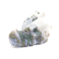 5.5" Natural Moss Agate Dragon Head Figurine Crystal Healing Reiki
