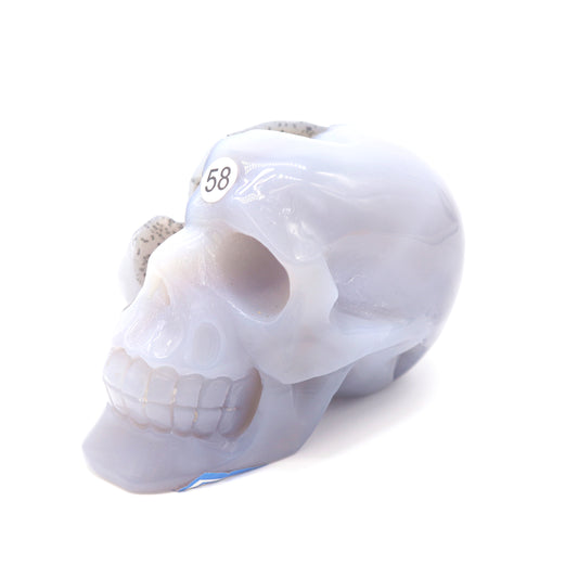 druzy agate skull