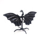 Natural Black Obsidian Dragon wings Crystal Healing + stand 1pc