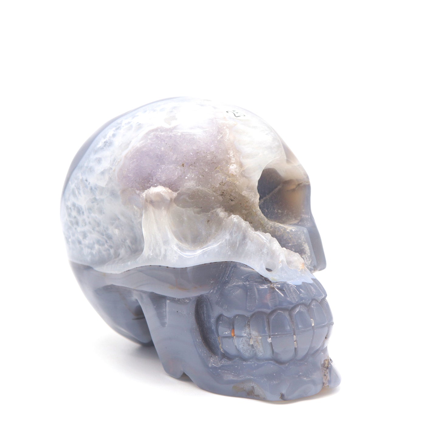 druzy agate skull