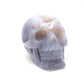 4.5" HandCarved Druzy agate Skull Crystal Healing Quartz Reiki Decorate Gift