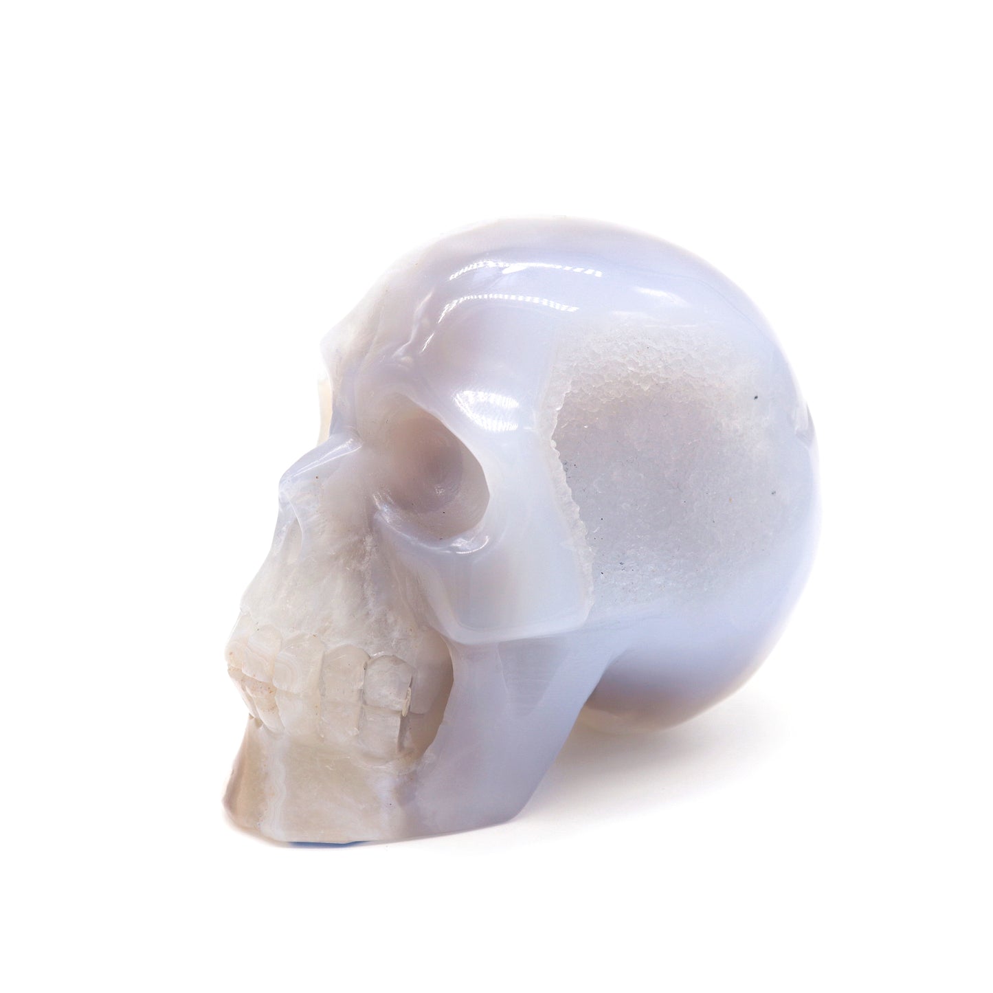 druzy agate skull