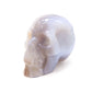 3.5" HandCarved Druzy agate Skull Crystal Healing Quartz Reiki Decorate Gift