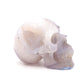 3.5" HandCarved Druzy agate Skull Crystal Healing Quartz Reiki Decorate Gift