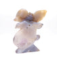 7" HandCarved Druzy Agate Owl Crystal Healing Quartz Reiki Decorate Gift
