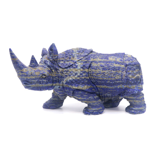 crystal rhino figurine