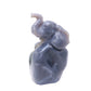 7.5" HandCarved Druzy Agate Crystal Elephant Figurine Decorate Gift