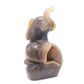 7.1" HandCarved Druzy Agate Crystal Elephant Figurine Decorate Gift