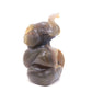 7.1" HandCarved Druzy Agate Crystal Elephant Figurine Decorate Gift