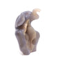6.5" HandCarved Druzy Agate Crystal Elephant Figurine Gift