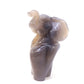 6.5" HandCarved Druzy Agate Crystal Elephant Figurine Gift