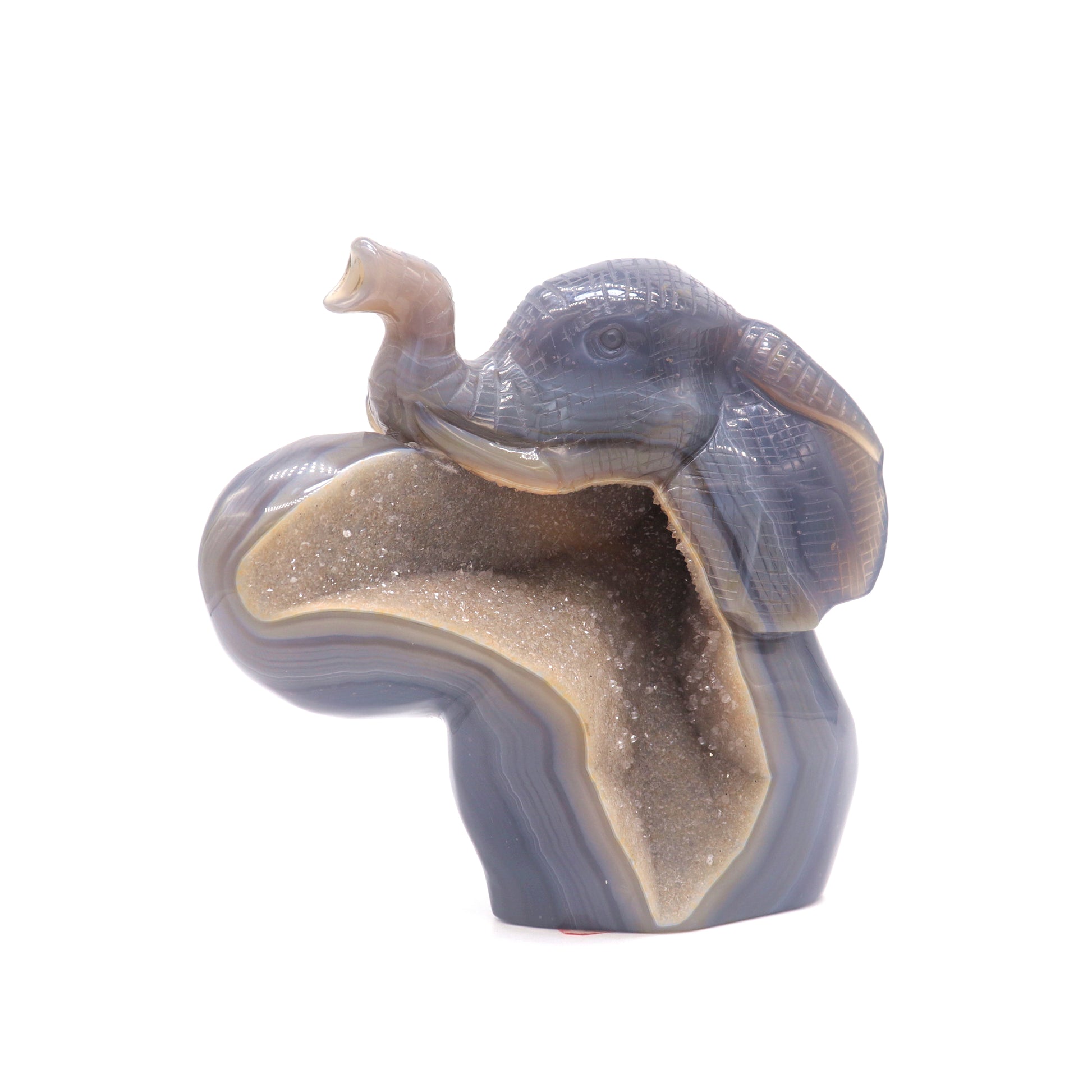 druzy agate elephant