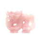 6" HandCarved Rose Quartz Chinese Dragon Crystal Healing Quartz Reiki