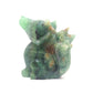 HandCarved Green Fluorite Nine Tail Fox Crystal Healing Quartz Reiki