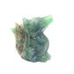 HandCarved Green Fluorite Nine Tail Fox Crystal Healing Quartz Reiki