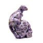 7" Dream Amethyst HandCarved Crystal Skull with Dinosaur Sculpture Reiki Healing