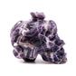 4.8" Dream Amethyst HandCarved Crystal Skull with Snake Sculpture Reiki Healing