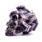 4.8" Dream Amethyst HandCarved Crystal Skull with Snake Sculpture Reiki Healing