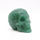 3" Green Aventurine Skull Sugar Flower Crystal Skull Healing Quartz Reiki
