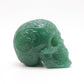3" Green Aventurine Skull Sugar Flower Crystal Skull Healing Quartz Reiki