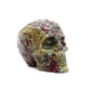 3" Dragon Blood Stone Skull Sugar Flower Crystal Skull Healing Quartz Reiki