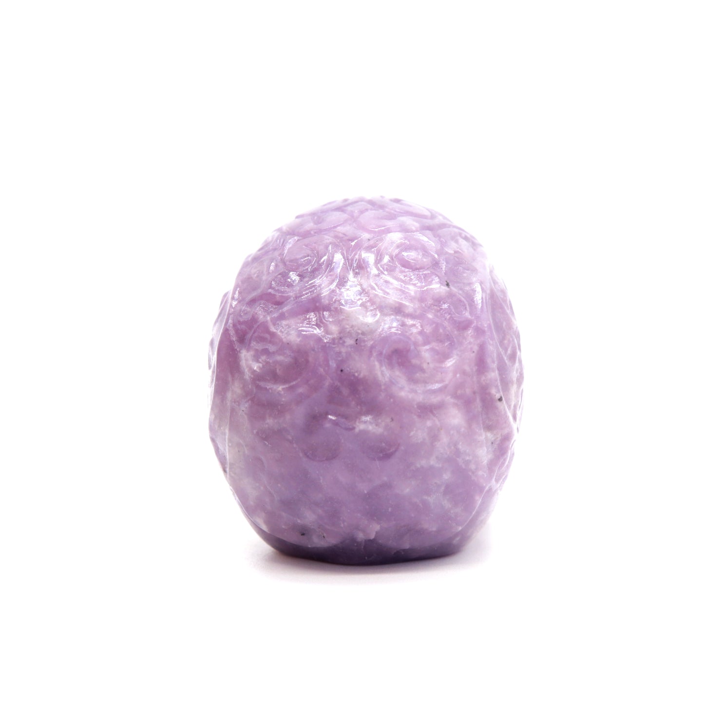 3" Lepidolite Skull Sugar Flower Crystal Skull Healing Quartz Reiki