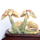 XiuYan Jade Carved Elephant Sculpture Palm Tree Realistic Crystal Healing