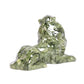 5" Serpentine Japser Carved Lion Figurine Realistic Crystal Healing Quartz Decor