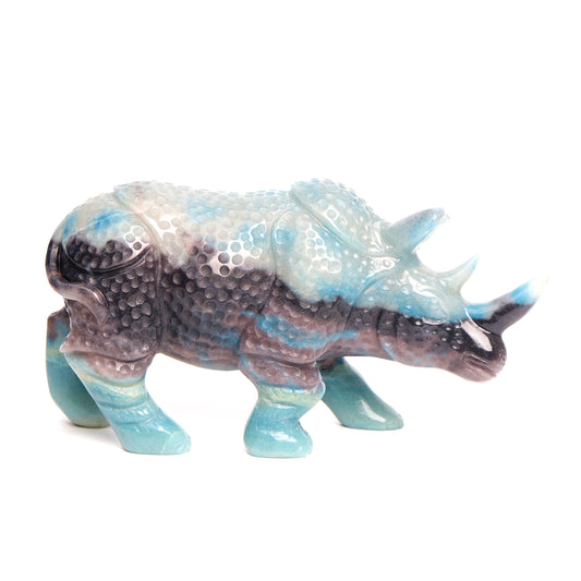 crystal rhino figurine