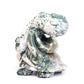 6.5" Moss Agate Crystal Turtle Octopus Figurine Healing Quartz Decor