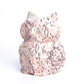 5.9LB Pink Zebra Stone Crystal Owl Figurine Healing Quartz Decor