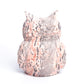 5.9LB Pink Zebra Stone Crystal Owl Figurine Healing Quartz Decor