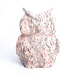 5.9LB Pink Zebra Stone Crystal Owl Figurine Healing Quartz Decor