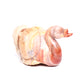 6.5" Agate Druzy Carved Swan Figurine Realistic Crystal Healing Quartz Decor