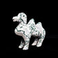 5.5" Moss Agate Carved camel Figurine Realistic Crystal Healing Quartz Decor