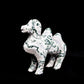 5.5" Moss Agate Carved camel Figurine Realistic Crystal Healing Quartz Decor