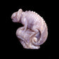 5" Moonstone Carved Chameleon lizard Figurine Realistic Crystal Healing Quartz Decor