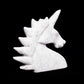 5" Howlite Carved Unicorn Figurine Realistic Crystal Healing Quartz Decor