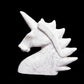 5" Howlite Carved Unicorn Figurine Realistic Crystal Healing Quartz Decor