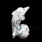 6.5" Moss Agate Carved Dolphin Shell Sculpture Realistic Crystal Healing Quartz Decor