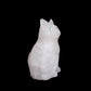 6.6Lb Clear Quartz Carved Cat Sculpture Realistic Crystal Healing Quartz Decor