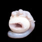 5" Druzy Agate Geode Carved Crystal Monkey Snake Figurine Realistic