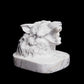 3.5" Howlite Crystal Wolf Head Figurine Realistic Healing Quartz Decor