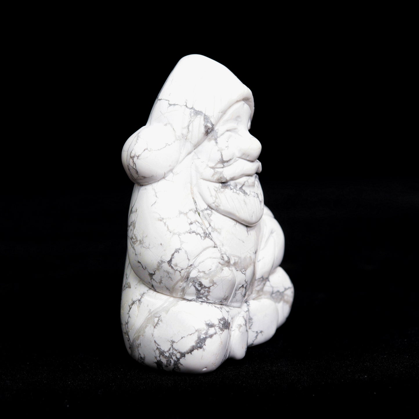 3" Howlite Carved Santa Clause Figurine Crystal Healing Quartz Decor