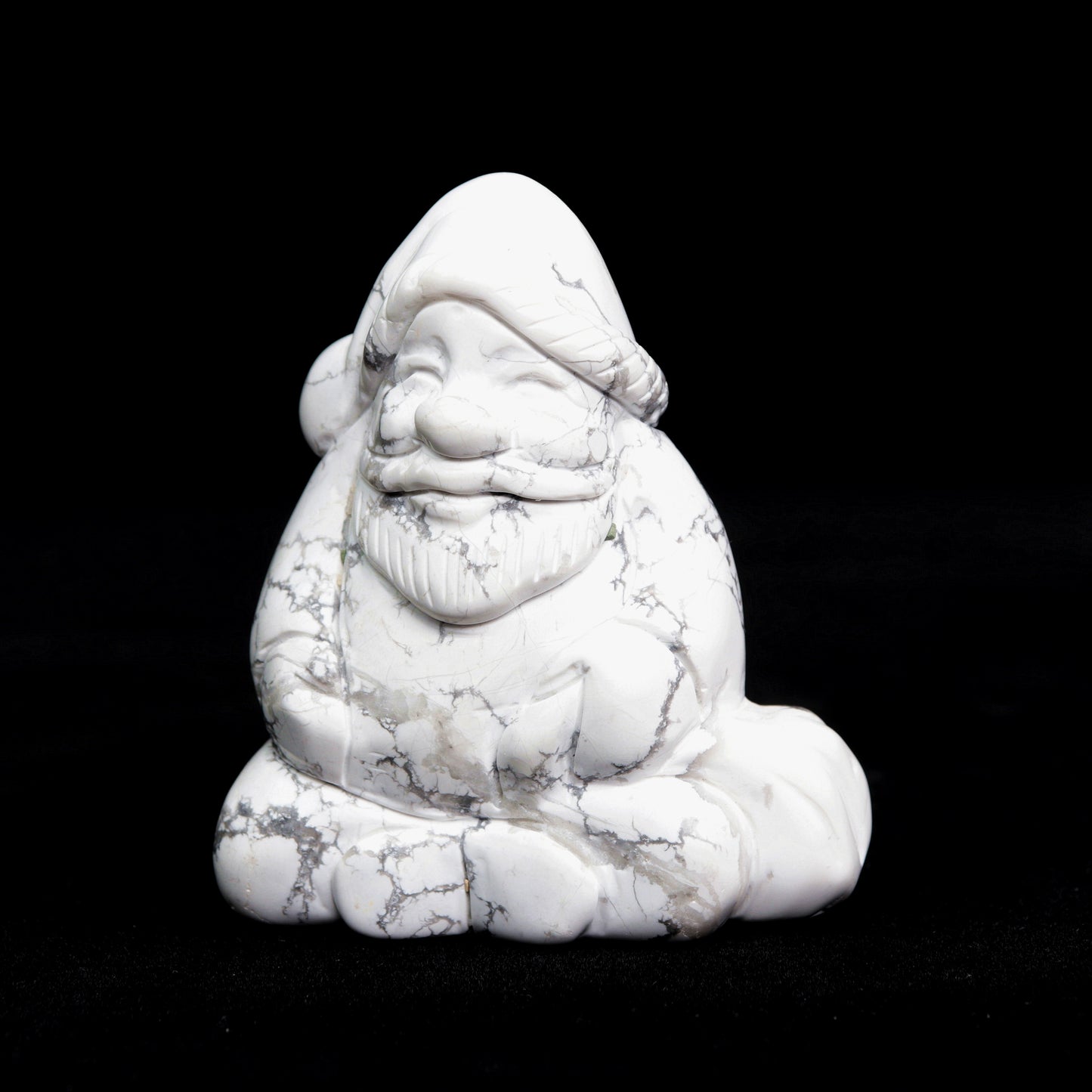 3" Howlite Carved Santa Clause Figurine Crystal Healing Quartz Decor