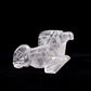 7" Clear Quartz Carved Horse Sculpture Realistic Crystal Healing Quartz Decor