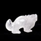 6.5" Clear Quartz Carved Dragon Figurine Realistic Crystal Healing Quartz Decor