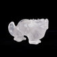 6.5" Clear Quartz Carved Dragon Figurine Realistic Crystal Healing Quartz Decor