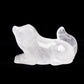 5.5" Clear Quartz Carved Dog Figurine Realistic Crystal Healing Quartz Decor